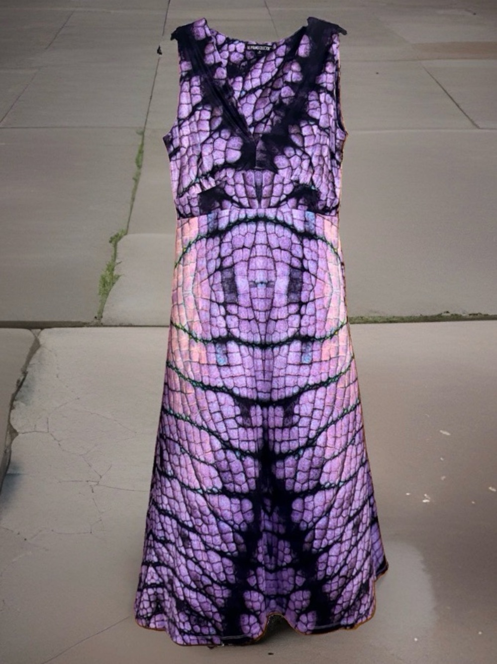 The Pyramid Collection Purple Tie-Dye Maxi Dress